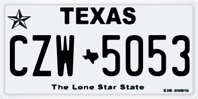 TX license plate CZW5053