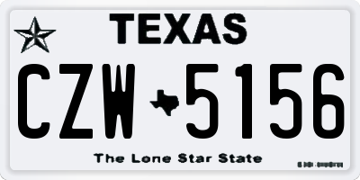 TX license plate CZW5156
