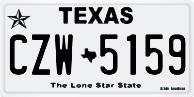 TX license plate CZW5159
