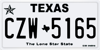 TX license plate CZW5165