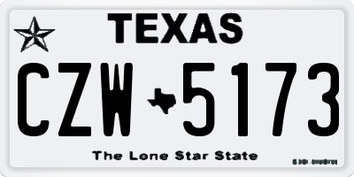 TX license plate CZW5173
