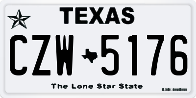 TX license plate CZW5176