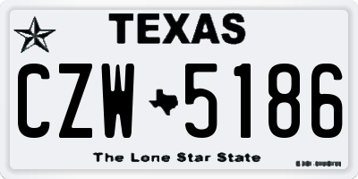 TX license plate CZW5186