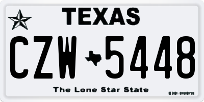 TX license plate CZW5448
