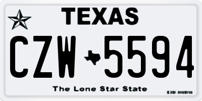 TX license plate CZW5594