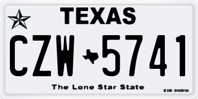 TX license plate CZW5741