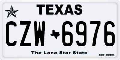 TX license plate CZW6976