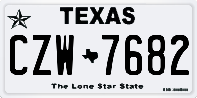 TX license plate CZW7682