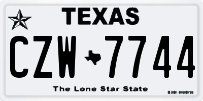 TX license plate CZW7744