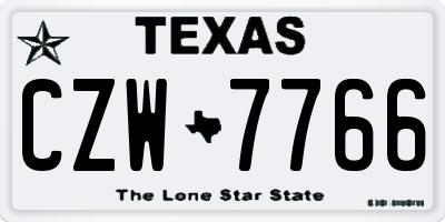 TX license plate CZW7766