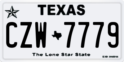 TX license plate CZW7779