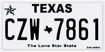 TX license plate CZW7861