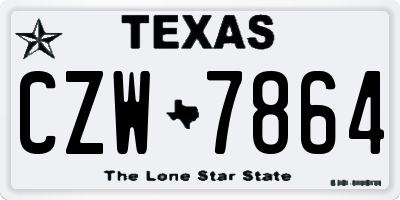 TX license plate CZW7864