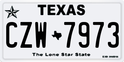 TX license plate CZW7973