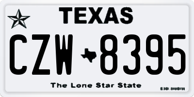 TX license plate CZW8395
