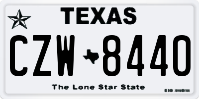 TX license plate CZW8440