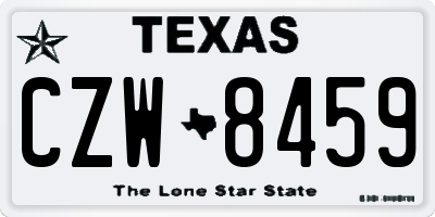 TX license plate CZW8459