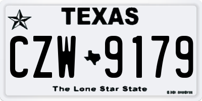TX license plate CZW9179