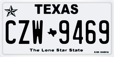 TX license plate CZW9469