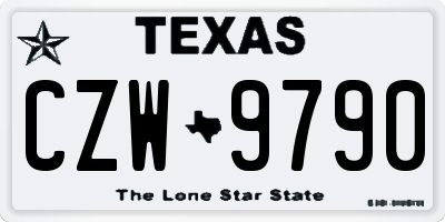 TX license plate CZW9790