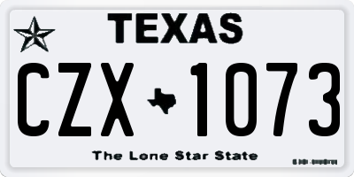 TX license plate CZX1073