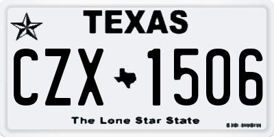 TX license plate CZX1506