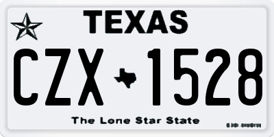 TX license plate CZX1528