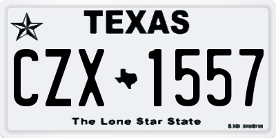 TX license plate CZX1557