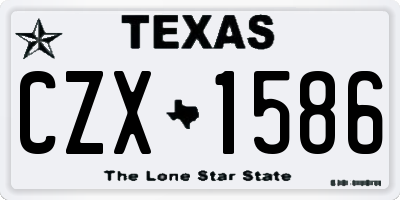 TX license plate CZX1586