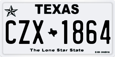 TX license plate CZX1864