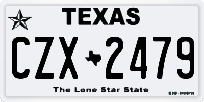 TX license plate CZX2479