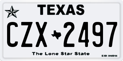 TX license plate CZX2497