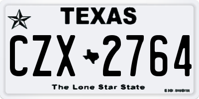 TX license plate CZX2764