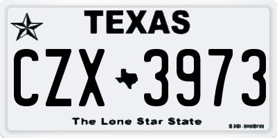 TX license plate CZX3973
