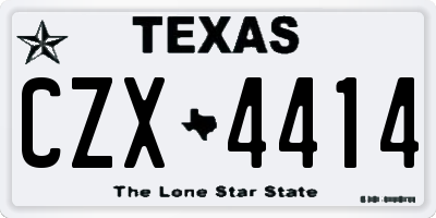 TX license plate CZX4414