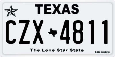 TX license plate CZX4811