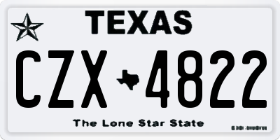 TX license plate CZX4822