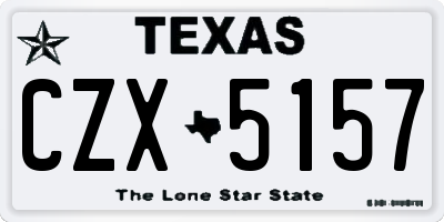 TX license plate CZX5157