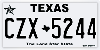 TX license plate CZX5244