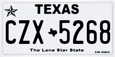 TX license plate CZX5268