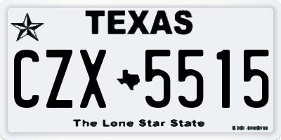 TX license plate CZX5515