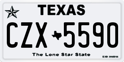 TX license plate CZX5590