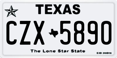 TX license plate CZX5890