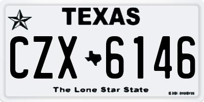 TX license plate CZX6146