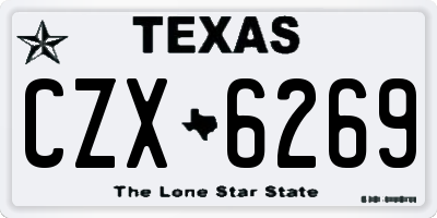 TX license plate CZX6269