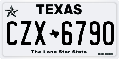 TX license plate CZX6790
