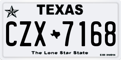 TX license plate CZX7168