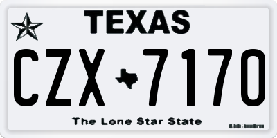 TX license plate CZX7170