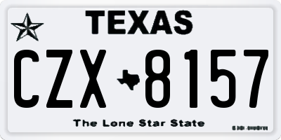 TX license plate CZX8157