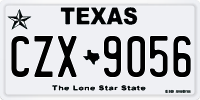 TX license plate CZX9056